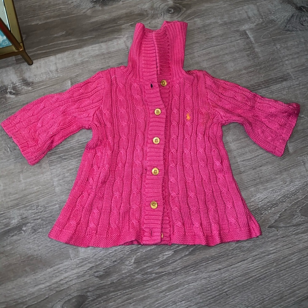 Girls Ralph Lauren pink cardigan size 6